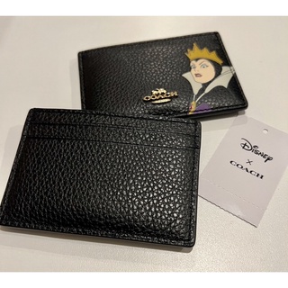 กระเป๋าใส่การ์ด Disney X Coach พร้อมลาย Evil Queen  COACH CD674  BLACK