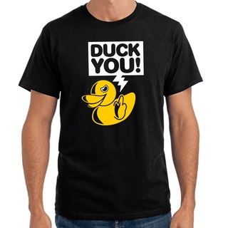 เสื้อยืดโอเวอร์ไซส์เสื้อยืดยาง พิมพ์ลายเป็ด Duck YouS-3XL