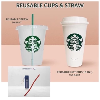 Starbucks reusable cup FREE Dust bag แก้วรียูส🤩ฟรี!! ถุงผ้า⭐️หลอดรียูส,✨Stoppersจุกปิดแก้ว🌟แก้วนำกลับมาใช้ใหม่🌟