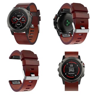 สายนาฬิกาหนัง สายรัดข้อมือ แบบปลดเร็ว สำหรับ Garmin Fenix 3/ Fenix 5X 5X Plus