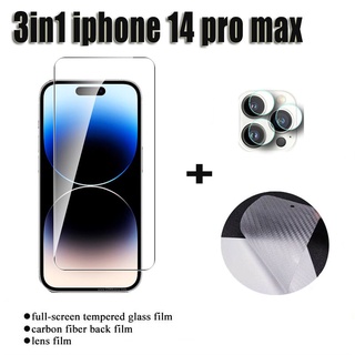 ฟิล์มกระจกนิรภัยกันรอยหน้าจอ คาร์บอนไฟเบอร์ 3D สําหรับ iphone 14 14max 14 pro 13 13minni 13 pro max 12 11 pro max XSMAX XR X 6 7 8 PLUS