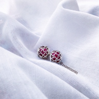 Pandora จี้ชาร์ม Cerise Encased in Love สีแดง สําหรับของขวัญวันเกิดผู้หญิง p825