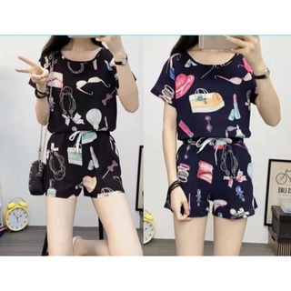 ชุดเซ็ท 2ชิ้น เสื้อ+กางเกง ขนาด M-L-XL-XXL-3XL ลายน่ารัก ผ้า…