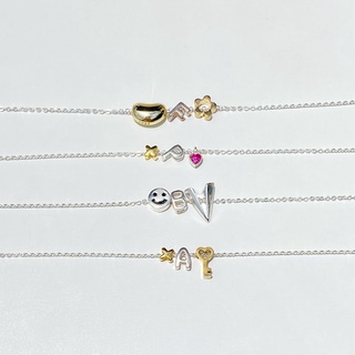 playstuff - S925 Daily alphabet necklace (N-Z) สร้อยพร้อมจี้ตัวอักษร