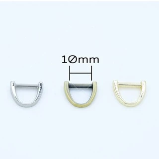 ปลีก/ส่ง (4ชิ้น) ห่วงตัวDจิ๋วหางซิป 1ซม. 4ชิ้น งานซิ้ง ชุบเกรดA ไม่ลอก ไม่ดำ (DR4114-1)