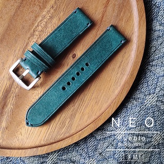 สายนาฬิกาหนังhandmade รุ่น N E O  หนังและTexture จากประเทศอิตาลี 18มม 20มม 22มม 24มม.watch strap พร้อมบัคเคิล