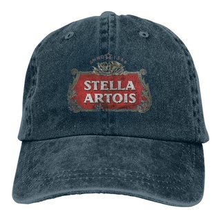 Hnbn หมวกเบียร์แฟชั่น ผ้ายีน ลาย Stella Artois ปรับได้