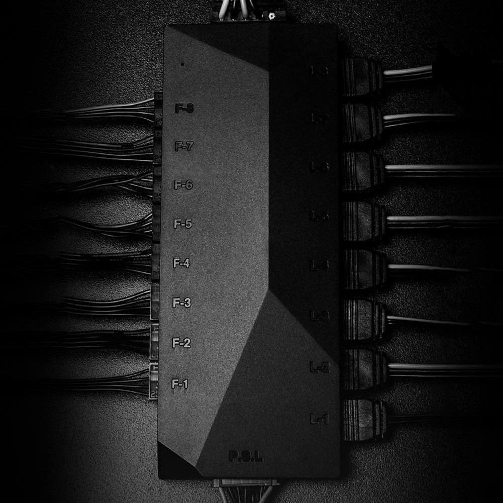 ID-Cooling HA-02/HA-08 ARGB Fan Hub 4pin PWM+ARGB 3pin 5V 8 port
