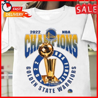 ผ้าฝ้ายแท้ขายดี!!! เสื้อยืด พิมพ์ลาย Golden State Warriors Finals Champs Basketball Trophy สําหรับผู้ชาย ไซซ์ S - 5XLS-4