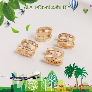 ❤️เครื่องประดับ DIY❤️การเก็บรักษาสี14Kชุบทอง Micro Pave เพทายHสร้อยคอจี้ทำด้วยมือdiyสร้อยข้อมือสตริงลูกปัดอุปกรณ์เครื่องประดับ【จี้ / ลูกปัดห้อย】