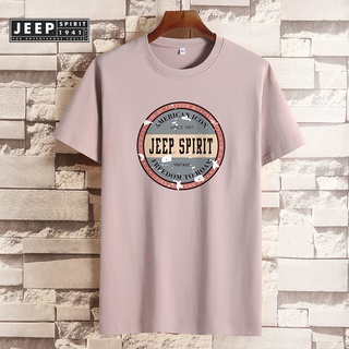 JEEP SPIRIT 1941 ESTD 2022 เสื้อยืดลําลอง แขนสั้น สีพื้น แฟชั่น สําหรับผู้ชาย เหมาะกับการเล่นกีฬา กลางแจ้ง บ้าน ทุกวัน