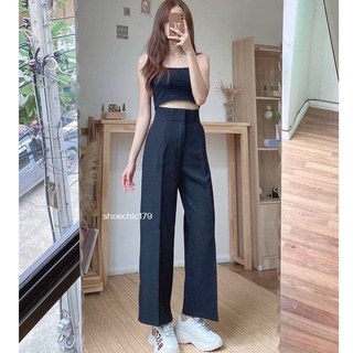 กางเกงเอวสูงผ้าเทสร่า Tesra pants