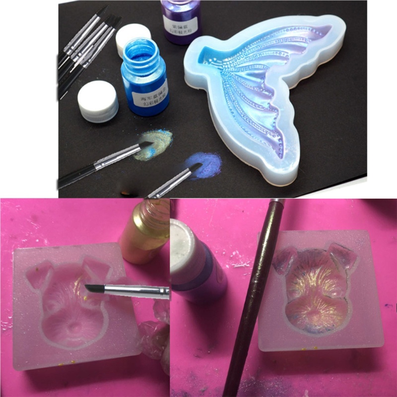 5 Styles Soft Clay Resin Smearing Sticks Epoxy Resin Coloring Daubed Silicone