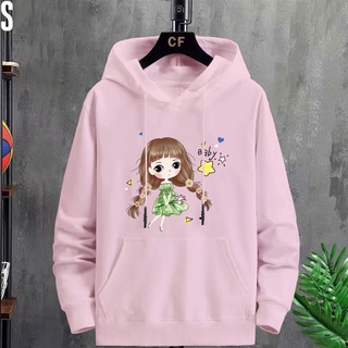 BK-387-LONG เสื่อแขนยาวมีฮูต พิมพ์ลายการ์ตูนน่ารัก มีไซส์ครบ สีให้เลือก เสื้อกันหนาวแฟชั่นเกาหลี