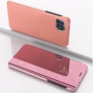 กรณี Oppo A93 2020 Flip Case Plating mirror Leather Casing OppoA93 ปลอกโทรศัพท์ Cover Stand