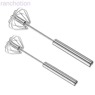 Stainless Steel Semi-Automatic Egg Whisks Beater Rotary Handheld Mixer for Stirring Mixing Whisking ranchotion