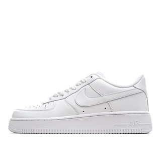 【Shoes World】Nike Air Force 1 Low '07 ”All white'' รองเท้าผ้าใบ Low Top Classic รองเท้าผ้าใบ Pure White