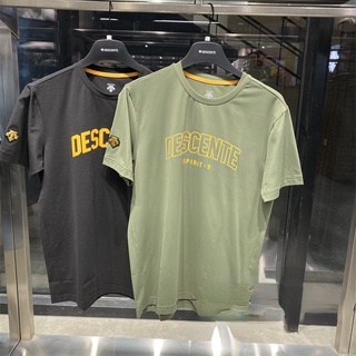 Descente เสื้อยืดคอกลม แขนสั้น ผ้าฝ้าย พิมพ์ลาย ทรงหลวม เข้ากับทุกการแต่งกาย แฟชั่นฤดูใบไม้ผลิ และฤดูร้อน