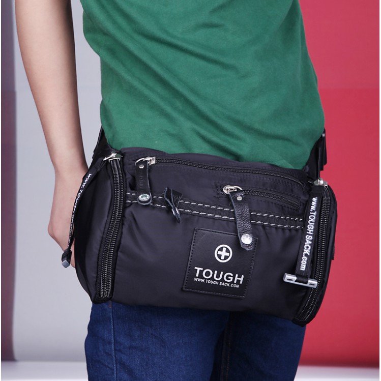 กระเป๋าสะพายข้าง กระเป๋าคาดเอว กระเป๋าคาดอก งานจาก TOUGH งานสวย กันน้ำ สีดำ วัสดุคุณภาพ สำหรับสายลุย