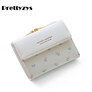 Prettyzys กระเป๋าสตางค์หนัง PU ใบสั้น สำหรับสตรี