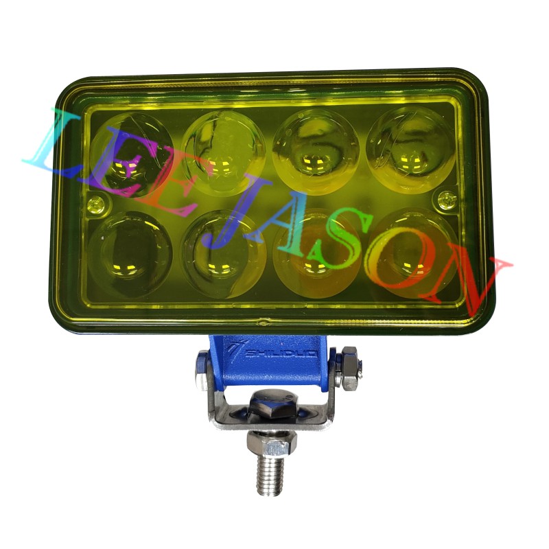 J01S13 SD-3401 6" X 3 1/2" 8LED 12V-36V GOLDEN YELLOW SPOT LIGHT shiliduo 力多