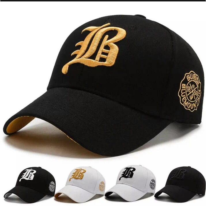 นําเข้าล่าสุดหมวกผู้ชายผู้หญิงโลโก้ B // หมวกเบสบอล Distro ผู้ชายใหม่ // THE MOST AGAIN HAT