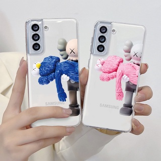 เคสโทรศัพท์มือถือแบบนิ่ม ใส ลายการ์ตูน Kaws แฟชั่น สําหรับ Samsung S21 S8 S9 S10 S20 Plus S22 Ultra S21 FE Note 8 9 10 Plus 20 Ultra