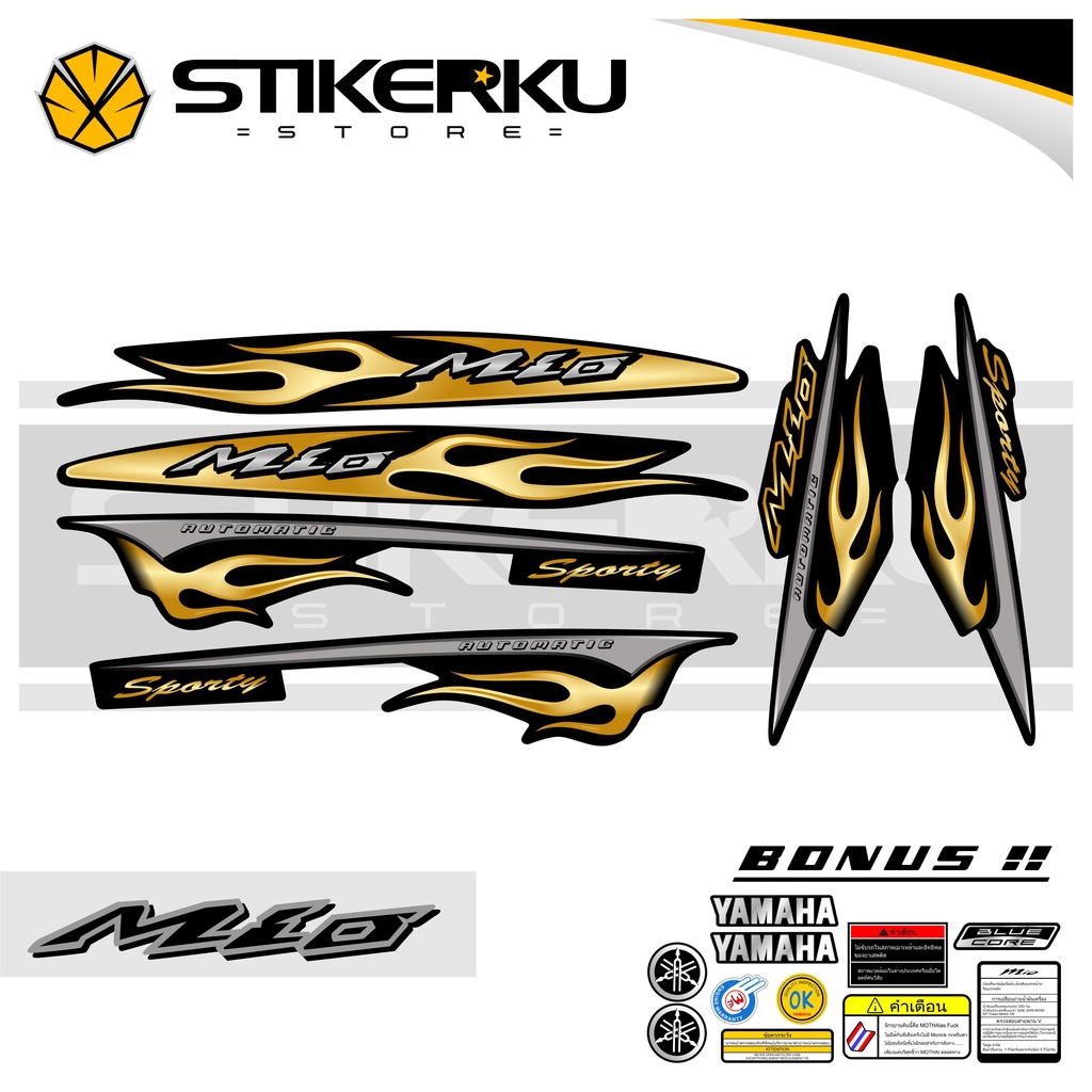 MIO SPORTY API STRIPING / MIO LAMA PHILIPINA STICKER / MIO LAMA FIRE STICKERS / MIO LAMA STICKERS / 