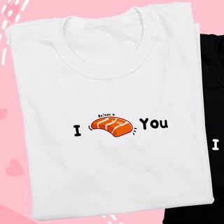 🔥 เสื้อยืด Food is love Couple Tshirt Unisex เสื้อยืด สีขาว สีดำ ใส่ได้ทุกเพศ 🔥