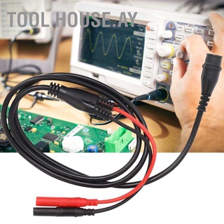 เครื่องมือทดสอบสายเคเบิ้ล Oscilloscope ตะกั่ว P1206 Bnc Male Plug To Straight Banana 100 ซม. สําหรับทดสอบสายเคเบิ้ลโคแอกเซียล