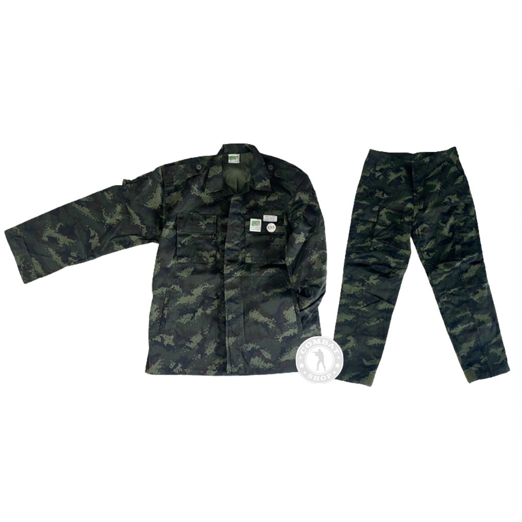 ชุดทหารบก รุ่นใหม่ มีซิป ยี่ห้อ SP แถม!!ผ้า 2 ชิ้น ชุดฝึกลายพรางทบ.
