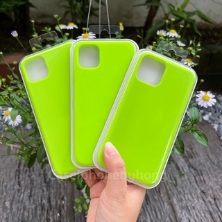 🔥เคสกำมะหยี่ สีเขียวนีออน ใช้สำหรับเคสมือถือ รุ่นi13 mini Pro Promax,7 8 plus,SE2,X XR XSmax,11 Pro Max,12 mini Pro Max🔥