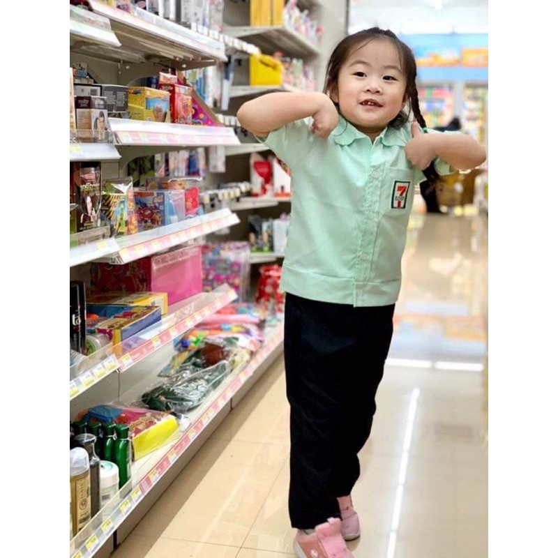 ชุดอาชีพเด็ก ชุดพนักงาน 7-11 เสื้อ พร้อม กางเกง MG003