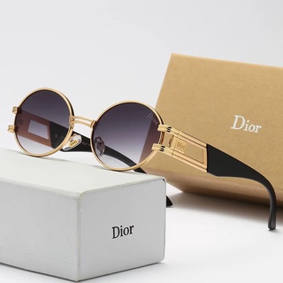 Dior แว่นตากันแดด กรอบโลหะ ทรงวงรี ขนาดเล็ก สไตล์ยุโรป และอเมริกา เรโทร