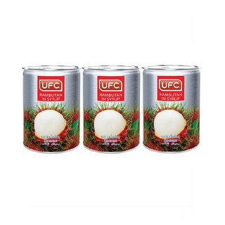 ยูเอฟซี เงาะในน้ำเชื่อม 565 กรัม x 3 กระป๋อง UFC Rambutan in Syrup 565 grams x 3 Cans