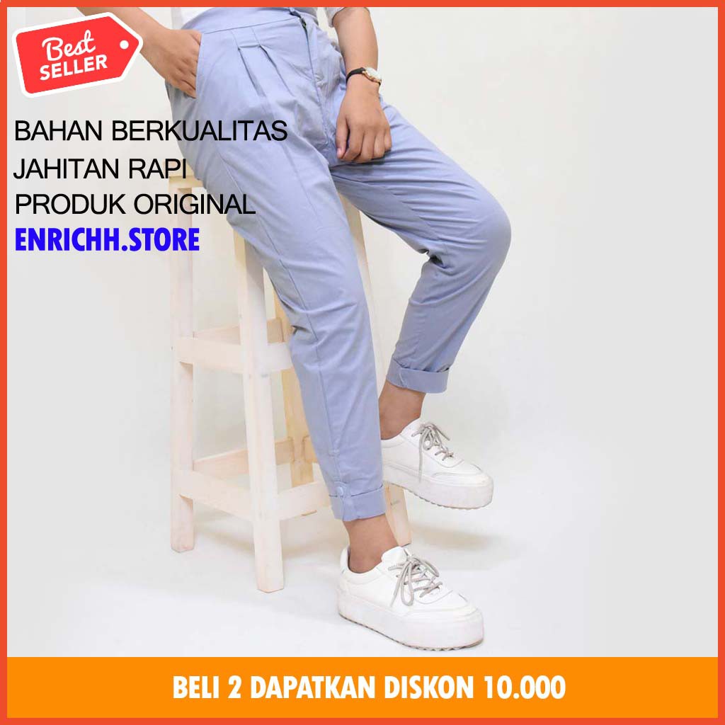 Katun WOMEN& 39;S COTTON COLLEGE TROUSERS WOMEN& 39;S OFFICE TROUSERS O2A3 ใหม่ล่าสุด WHOLESALE WORK