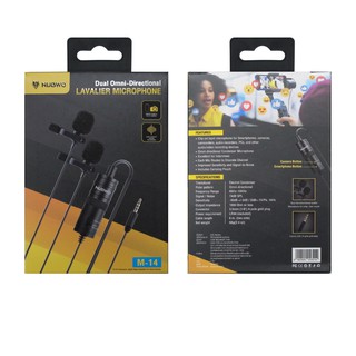 Nubwo M14 Dual Omni-Directional Lavalier Microphone (ไมค์2ตั…