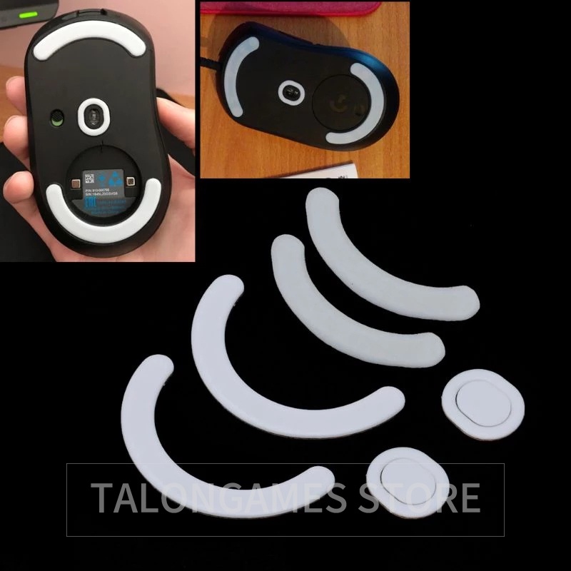 2 ชุด/แพ็ค Tiger Gaming Mouse Feet Mouse Skates สําหรับ Logitech G403 / G603 / G703 Gaming White Mou