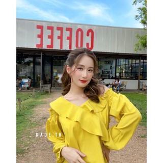 ถูกที่สุดพร้อมส่ง 🔥เสื้อสายเดี่ยวแขนยาว ปาดไหล่ ดีไซน์เก๋ที่สุด น่ารักที่สุด