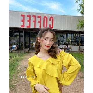 ถูกที่สุดพร้อมส่ง 🔥เสื้อสายเดี่ยวแขนยาว ปาดไหล่ ดีไซน์เก๋ที่สุด น่ารักที่สุด