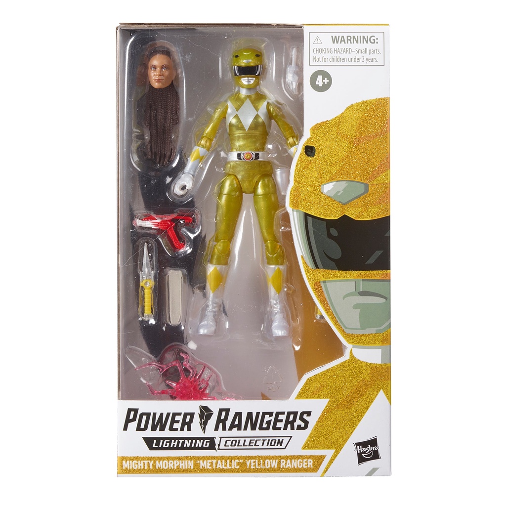 Hasbro Power Rangers Lightning Collection โมเดลตัวละคร MMPR Metallic Yellow Ranger ขนาด 6 นิ ้ ว - HasbroPulse Exclusive