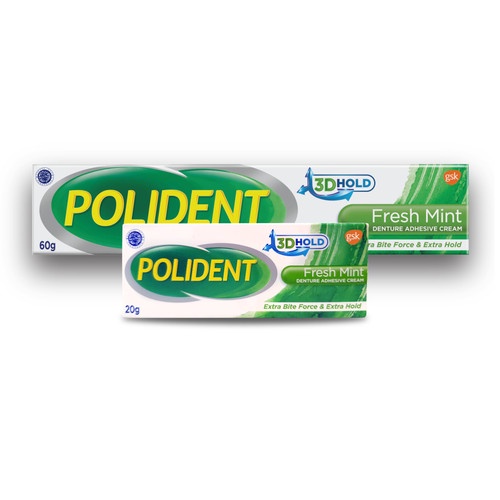 POLIDENT ครีมติดฟันปลอม 20 g./ 60 g./ หลอด