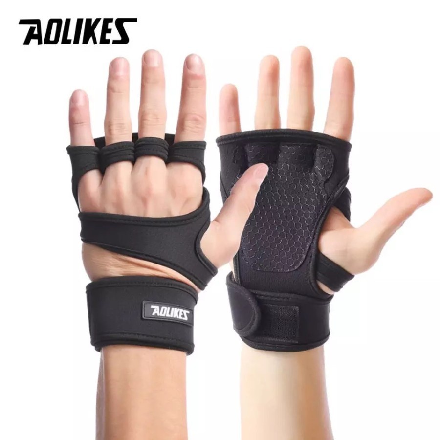 Aolikes 118 ถุงมือกันลื่น Gym Fitness GYM FITNESS ORIGINAL 1 คู่