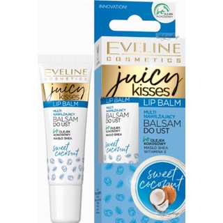 EVELINE - JUICY KISSES - Lip Balm - Multi moisturizing lip balm - Coconut - 12 ml