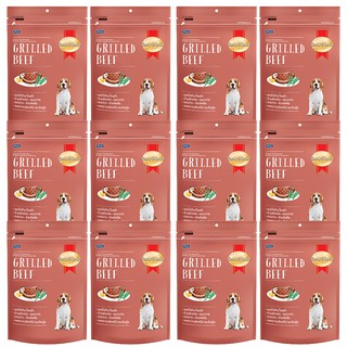 Smartheart Dog Treat Grilled Beef Flavor 100g (12 bags) ขนมสุนัข รสเนื้อย่าง 100 กรัม (12 ห่อ)