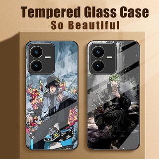 เคสโทรศัพท์ วีโว่ VIVO Y16 Y22 Y22s Y02s Y35 Y77 5G 4G ฝาครอบกันกระแทกกระจกแข็ง One Piece 80