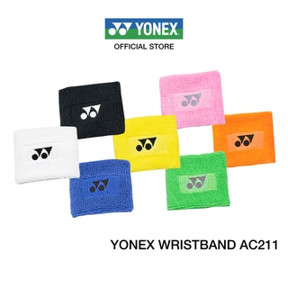 YONEX  WRISTBAND AC211 ผ้ารัดข้อมือ ช่วยดูดชับเหงื่อขณะออกกำลังกาย (แพ็กคู่ 2ชิ้น)