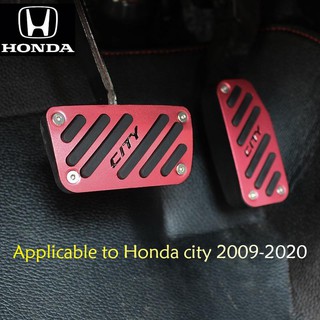 แป้นเหยียบคันเร่ง และแป้นเบรก แบบไม่เจาะรู สําหรับ Honda City 09-20 Sport Pedal