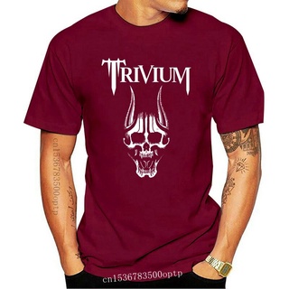 เสื้อยืดผ้าฝ้ายพิมพ์ลายแฟชั่นเสื้อยืด พิมพ์ลาย AlvaLynd Trivium สีดํา สําหรับผู้ชาย