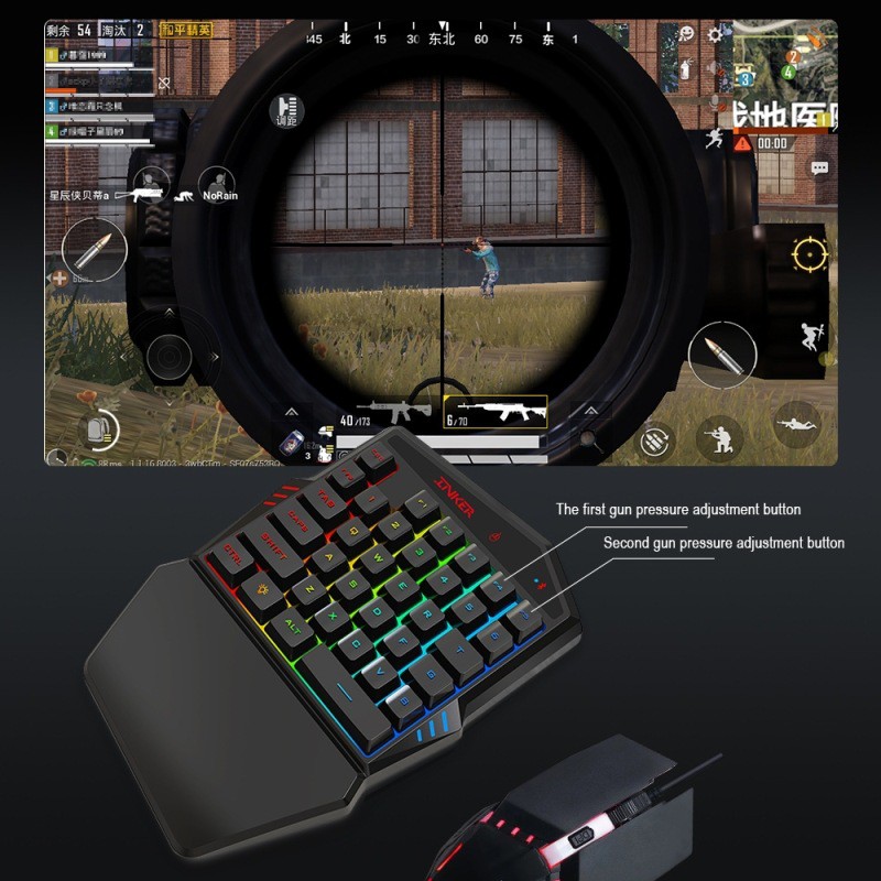 Gaming Keyboard บัลลังก์หนึ่งชุดเมาส์ Bluetooth version 4.2 mobile game ...